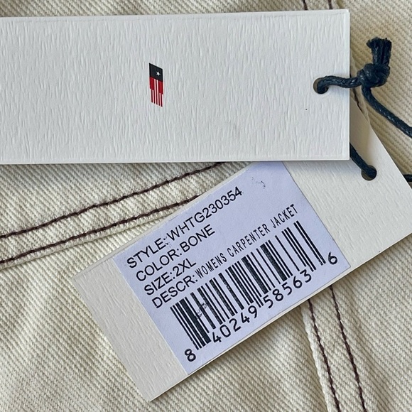 Honor The Gift Denim Carpenter Jacket in Bone Size 2XL NWT - Picture 9 of 12